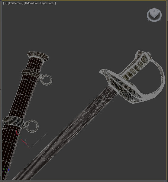 weapons cavalry saber 3d max - cavalry saber 1879  by Poliovale